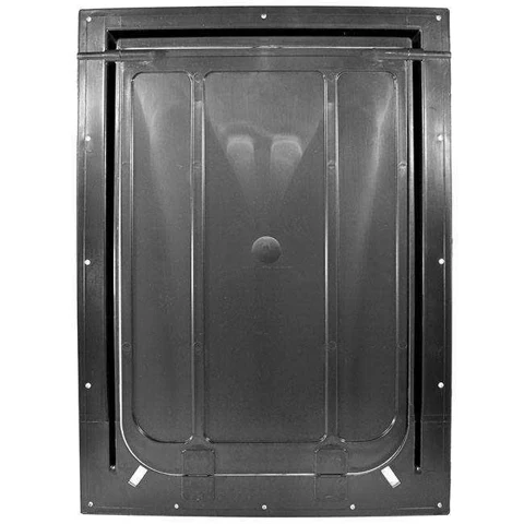 Bronze pet door — back