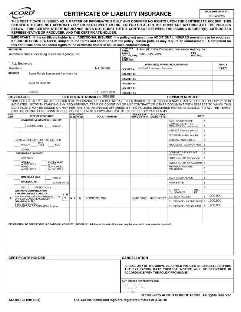 Workers’ Compensation Insurance document preview